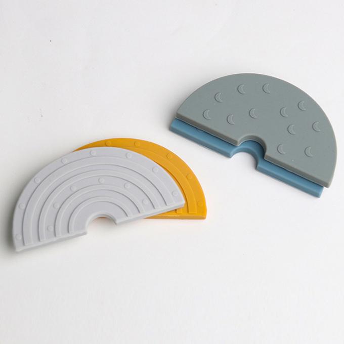 игрушка 2021 Teether силикона прорезывания зубов младенца радуги силикона нового продукта изготовленная на заказ BPA свободная
