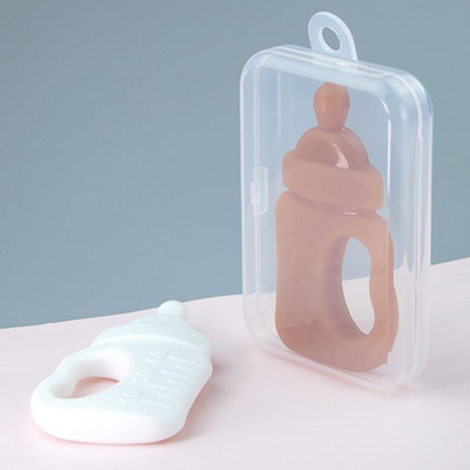 Изготовленные на заказ новые зубы бутылки дизайна жуют игрушку Teether младенца силикона BPA ручки свободную с коробкой