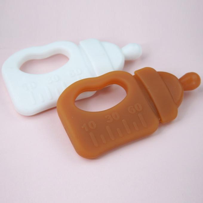 Изготовленные на заказ новые зубы бутылки дизайна жуют игрушку Teether младенца силикона BPA ручки свободную с коробкой