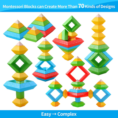 Colorful Preschool Learning Activities Plastic Stacking Toys Educational Kids Gifts