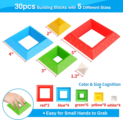 Colorful Preschool Learning Activities Plastic Stacking Toys Educational Kids Gifts