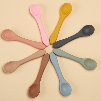 Anti Scald Silicone Weaning Bowl Heat Resistant SGS Silicone Feeding Bowl With Spoon