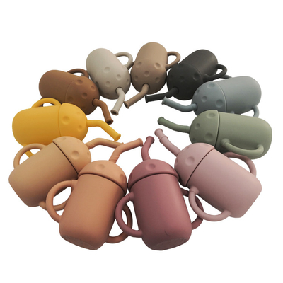 Organic Mushroom Shaped Toddler Silicone Straw Cup Nitrosamine Free