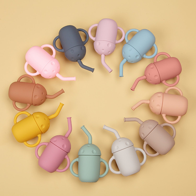 Organic Mushroom Shaped Toddler Silicone Straw Cup Nitrosamine Free