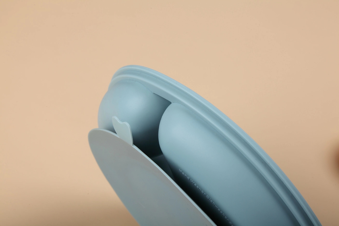 Heat Resisting 100% Food Grade Silicone Suction Plate For Baby Feeding